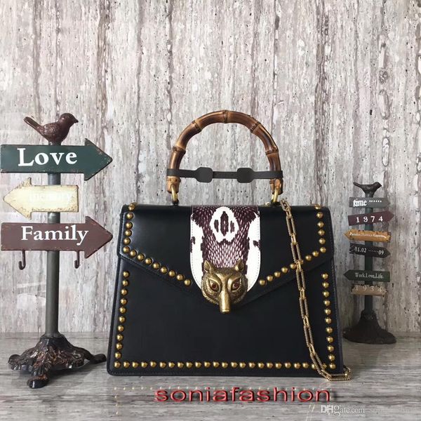 new style fashion women bag genuine leather bamboo handle and chain long strap women shoulder bag with rivet ing
new style fashion women bag genuine leather bamboo handle and chain long strap women shoulder bag with rivet ing