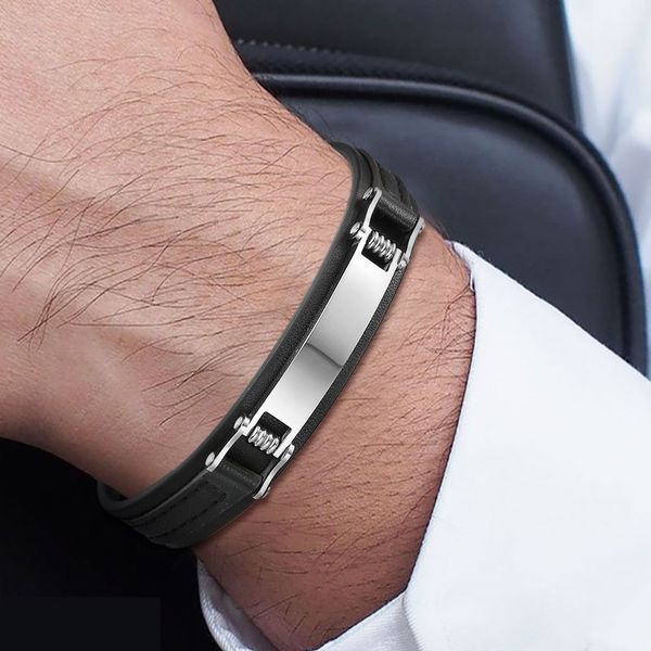 custom real genuine leather bracelet coordinates engraved name id tag stainless steel personalized text bangles diy jewelry, Golden;silver
custom real genuine leather bracelet coordinates engraved name id tag stainless steel personalized text bangles diy jewelry, Golden;silver