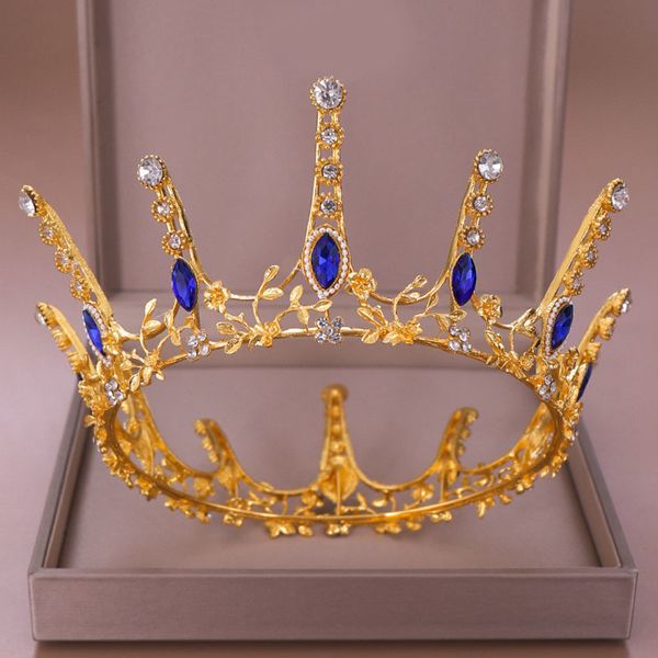 forseven luxury blue crystal bride tiaras and crowns hair jewelry full circle diadem headpiece women wedding hair accessories jl, Golden;white
forseven luxury blue crystal bride tiaras and crowns hair jewelry full circle diadem headpiece women wedding hair accessories jl, Golden;white