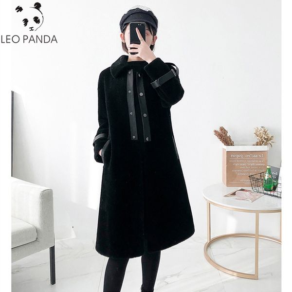 leather sheep sheared coat women's long section 2019 winter new granules wool fur coat, Black
leather sheep sheared coat women's long section 2019 winter new granules wool fur coat, Black