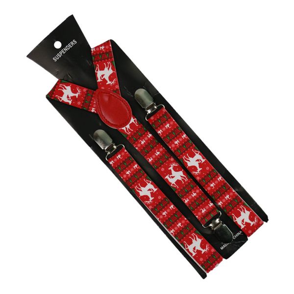 winfox christmas tree deer pattern men women clip-on braces elastic slim y- back suspenders christmas gift, Black;white
winfox christmas tree deer pattern men women clip-on braces elastic slim y- back suspenders christmas gift, Black;white