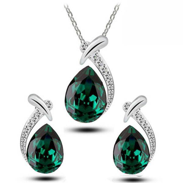 water drop crystal earrings necklace sets crystal pendant silver plated statement necklace stud wedding jewelry christmas gift
water drop crystal earrings necklace sets crystal pendant silver plated statement necklace stud wedding jewelry christmas gift