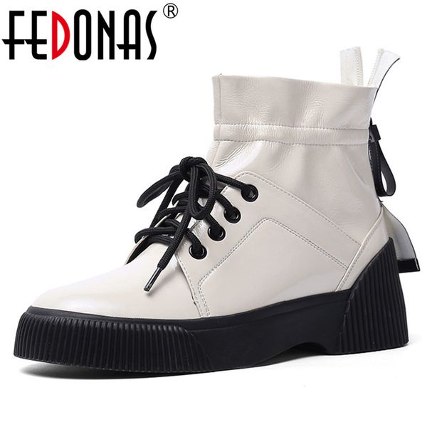 fedonas fashion zipper height increasing shoes woman short boots winter warm women ankle boots cow patent leather platform, Black
fedonas fashion zipper height increasing shoes woman short boots winter warm women ankle boots cow patent leather platform, Black
