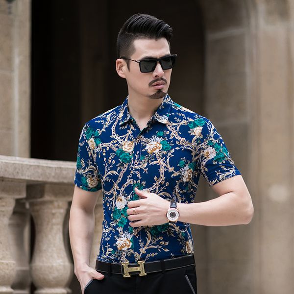 new 2019 mens summer floral dress shirt male short sleeve shirt casual flowers printing clothes ing, White;black
new 2019 mens summer floral dress shirt male short sleeve shirt casual flowers printing clothes ing, White;black