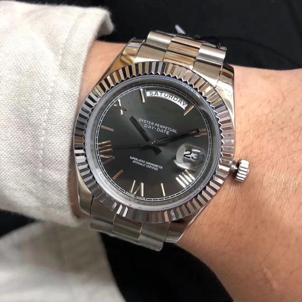 u1 factory 2019 mens watch day-dat gray rome number face big date automatic mechanics watch sapphire glass stainless steel mens watch box, Slivery;brown
u1 factory 2019 mens watch day-dat gray rome number face big date automatic mechanics watch sapphire glass stainless steel mens watch box, Slivery;brown