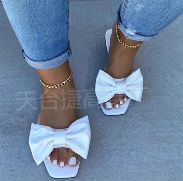 ladies slippers flat bow sandals casual beach shoes 2colors ph-cfy20061839, Black 
ladies slippers flat bow sandals casual beach shoes 2colors ph-cfy20061839, Black