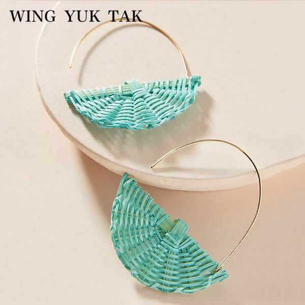 wing yuk tak boho geometric hoop earrings for women trendy party jewelry handmade rattan weave statement earrings 2020, Golden;silver
wing yuk tak boho geometric hoop earrings for women trendy party jewelry handmade rattan weave statement earrings 2020, Golden;silver