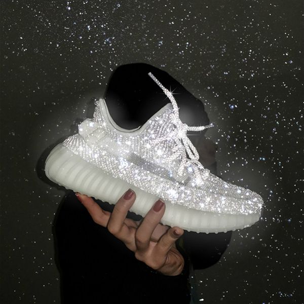 

new designer 3m static v2 kanye west semi yellow cream white zebra butter beluga 2.0 sports seankers mens women running shoes -08