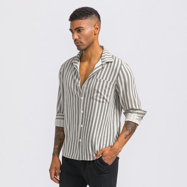 mens striped printed chest pocket turn down collar long sleeve casual shirts, White;black
mens striped printed chest pocket turn down collar long sleeve casual shirts, White;black