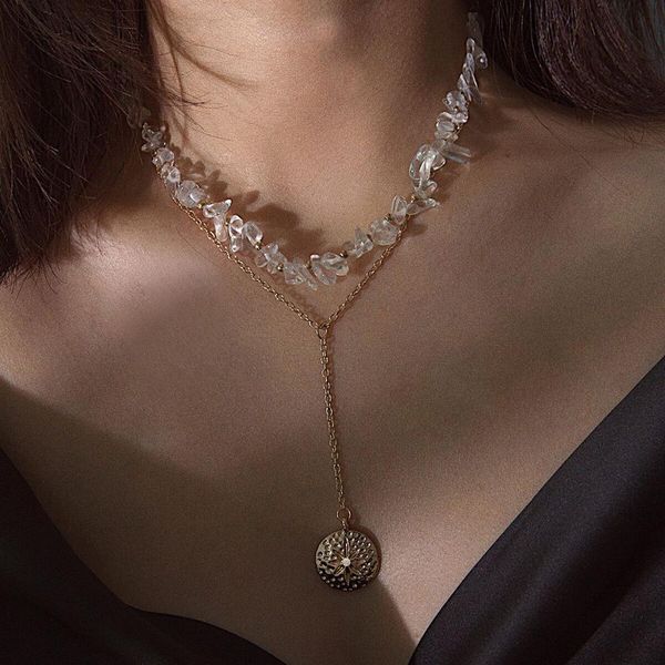 kmvexo irregular transparent crystal shell choker necklaces for women 2019 natural stone flower pendant necklace female jewelry, Silver
kmvexo irregular transparent crystal shell choker necklaces for women 2019 natural stone flower pendant necklace female jewelry, Silver