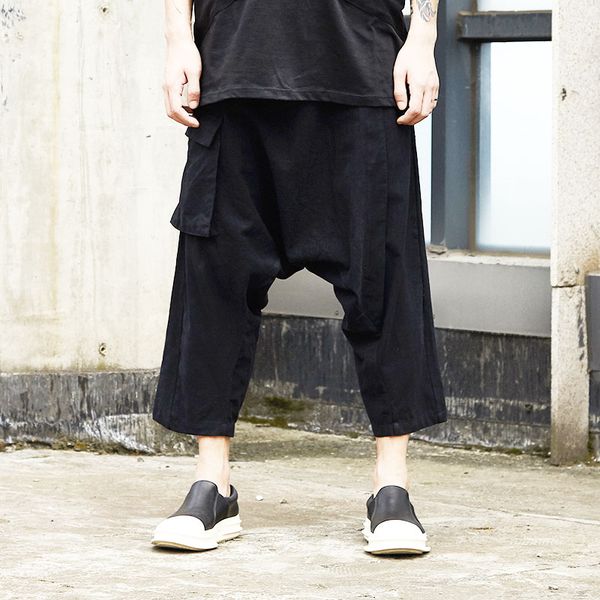 men summer cottton linen loose casual black low crotch harem cross pants male streetwear hip hop punk gothic kimono trousers
men summer cottton linen loose casual black low crotch harem cross pants male streetwear hip hop punk gothic kimono trousers