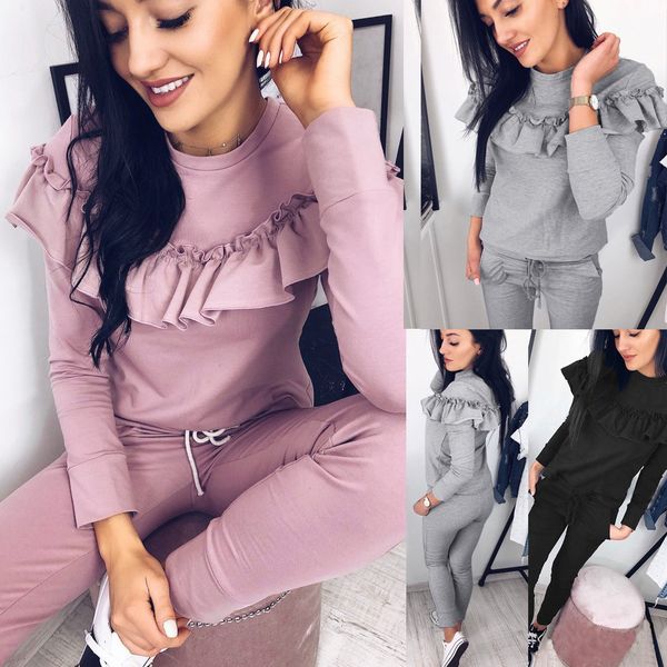 womens 2 pcs tracksuits set ladies joggers active sport blouse pants sets, Black;blue
womens 2 pcs tracksuits set ladies joggers active sport blouse pants sets, Black;blue