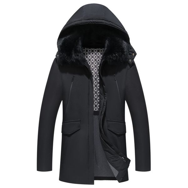 winter new men's down jacket jacket casual fashion large size hooded down white duck thick warm, Black
winter new men's down jacket jacket casual fashion large size hooded down white duck thick warm, Black