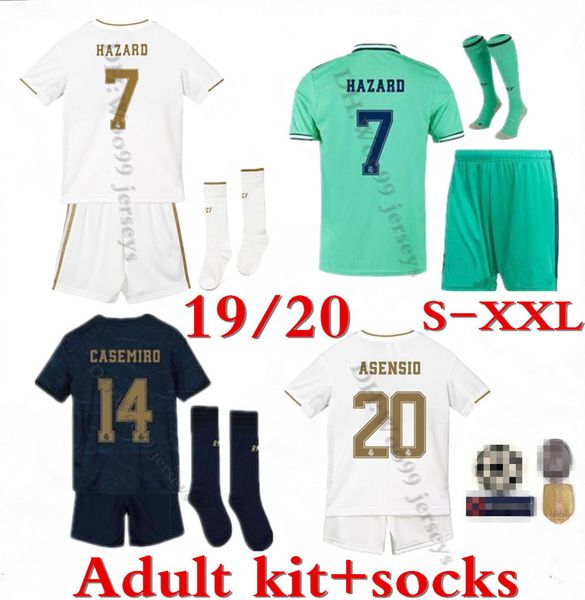 19 20 real madrid kit soccer jerseys 2019 2020 hazard camiseta de futbol benzema bale mariano lucas v. asensio brahim men kit socks, Black
19 20 real madrid kit soccer jerseys 2019 2020 hazard camiseta de futbol benzema bale mariano lucas v. asensio brahim men kit socks, Black