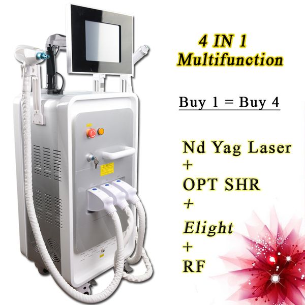 new beauty nd yag tattoo removal q switch laser machine shr hair removal yag tattoo removal laser equipment rf face body, Black
