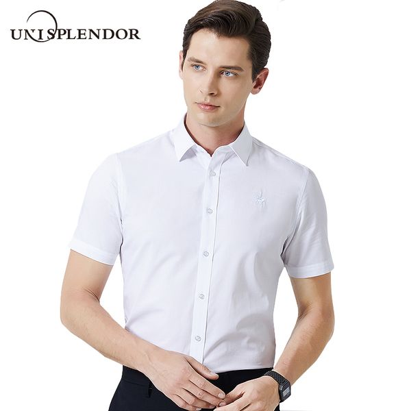 unisplendor large size men's business short sleeved shirt solid smart male social mens dress shirt plus size wedding yn10478, White;black
unisplendor large size men's business short sleeved shirt solid smart male social mens dress shirt plus size wedding yn10478, White;black