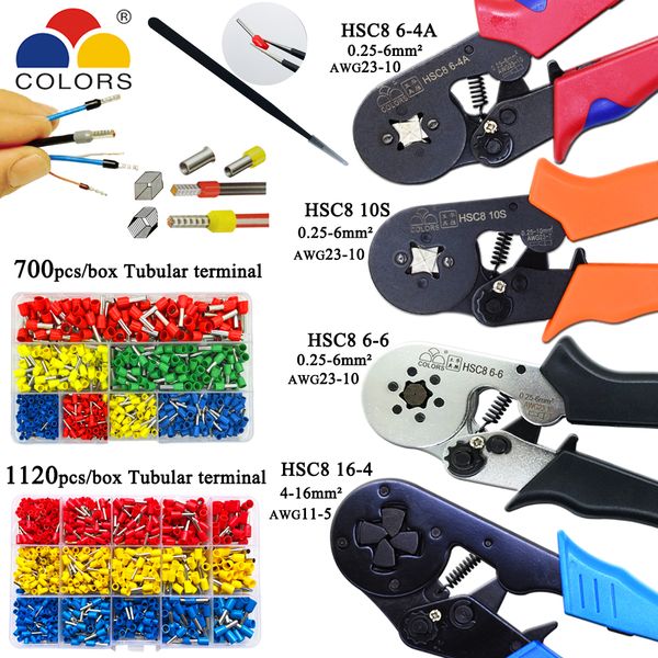 hsc8 10s 0.25-10mm2 23-7awg hsc8 6-4a/6-6 0.25-6mm2 16-4 crimping pliers electric tube terminals box mini brand clamp tools
hsc8 10s 0.25-10mm2 23-7awg hsc8 6-4a/6-6 0.25-6mm2 16-4 crimping pliers electric tube terminals box mini brand clamp tools