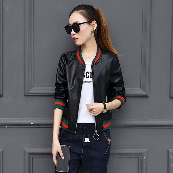 2019 pring autumn ladie jacket new pu ba eball uniform mall leather mock female de igner jacket jacket
2019 pring autumn ladie jacket new pu ba eball uniform mall leather mock female de igner jacket jacket