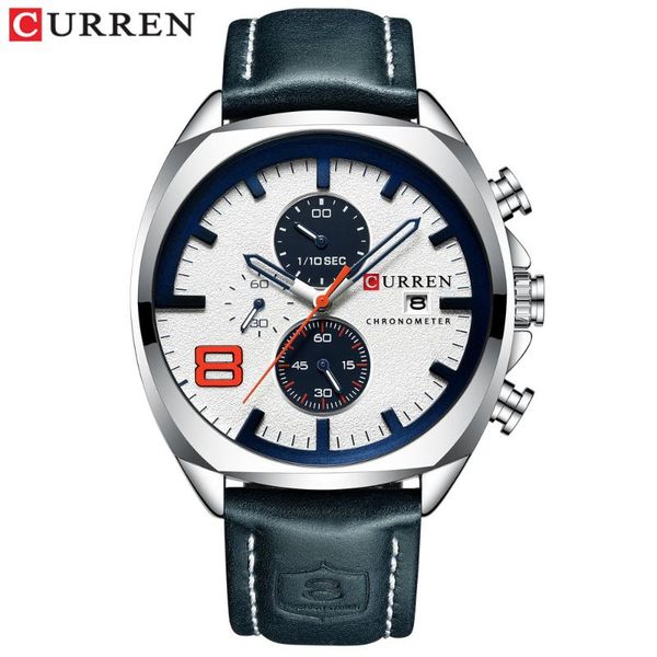men watches curren quartz watch casual leather strap watches sport wristwatch 30m waterproof relogio masculino, Slivery;brown
men watches curren quartz watch casual leather strap watches sport wristwatch 30m waterproof relogio masculino, Slivery;brown