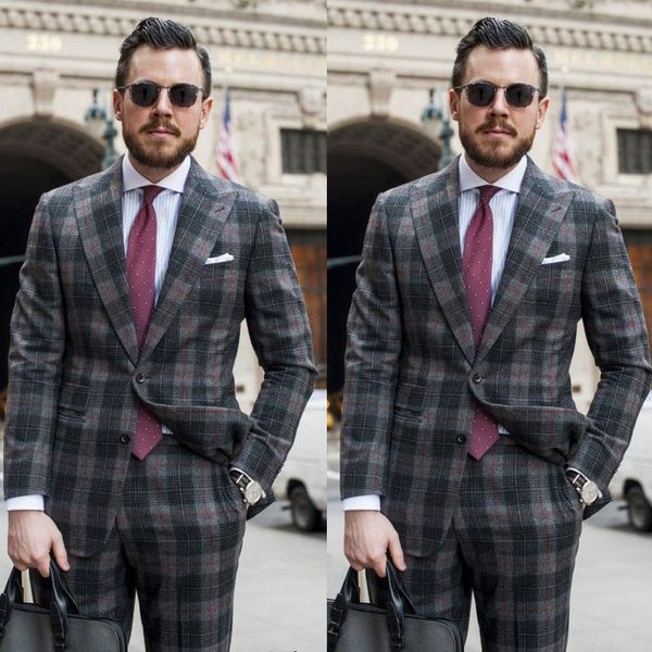 fashion groom wedding tuxedos charcoal plaid men pant suits two button peaked lapel groomsmen formal blazer, Black;gray
fashion groom wedding tuxedos charcoal plaid men pant suits two button peaked lapel groomsmen formal blazer, Black;gray