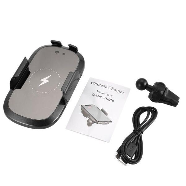 universal d18 automatic infrared sensor car mount air vent phone stand holder fast wireless charger
universal d18 automatic infrared sensor car mount air vent phone stand holder fast wireless charger
