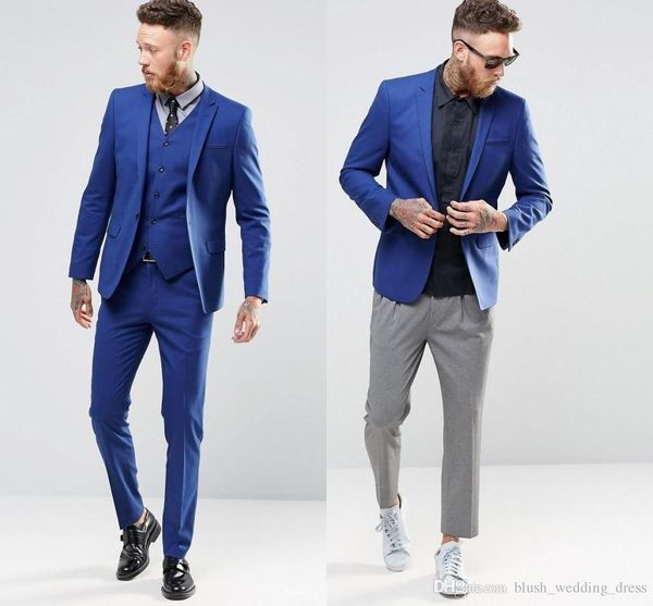 2020 blue color gentle man tuxedo suits real image handsome groom suits one button slim fit wedding suit for men suit (jacket+pants+vest, Black;gray
2020 blue color gentle man tuxedo suits real image handsome groom suits one button slim fit wedding suit for men suit (jacket+pants+vest, Black;gray