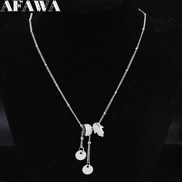 2019 hamsa hand crystal stainless steel necklace for women silver color tassel necklaces pendants jewerly cadenas mujer n19566
2019 hamsa hand crystal stainless steel necklace for women silver color tassel necklaces pendants jewerly cadenas mujer n19566