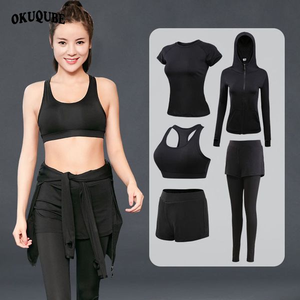 women sports suit hooded workout clothes breathable yoga set black pink gray tracksuit gym jogging running training sportswear, White;red
women sports suit hooded workout clothes breathable yoga set black pink gray tracksuit gym jogging running training sportswear, White;red