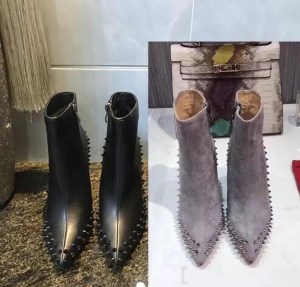 black red leather with spikes pointed toes womens ankle boots fashion designer ladies red bottom high heels shoes pumps
black red leather with spikes pointed toes womens ankle boots fashion designer ladies red bottom high heels shoes pumps
