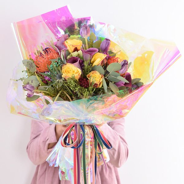 iridescent film, flower bouquet, gift wrapping paper material, neon color film, rainbow laser apple wrapping paper
iridescent film, flower bouquet, gift wrapping paper material, neon color film, rainbow laser apple wrapping paper