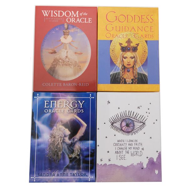 6 Styles English Version Oracle Cards Party Playing Cards Deck Board Game Cards With Colorful Box