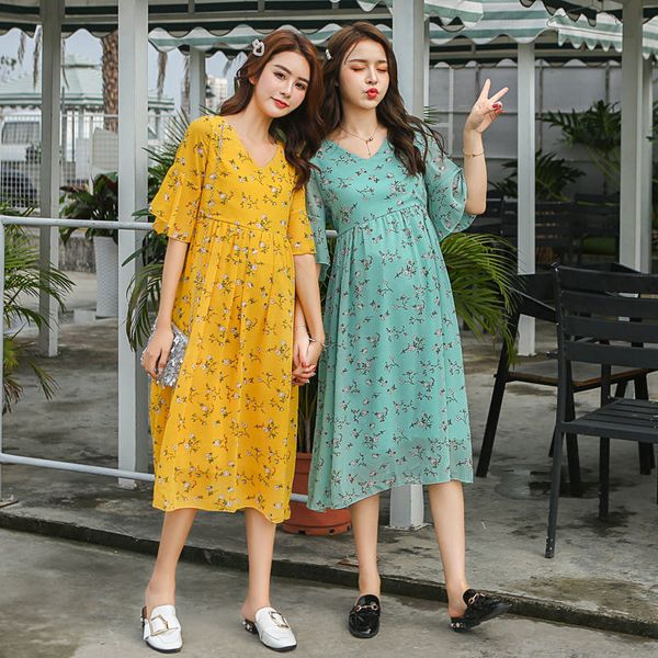 floral printed chiffon maternity maxi long dress summer fashion clothes for pregnant women elegant pregnancy clothing, White
floral printed chiffon maternity maxi long dress summer fashion clothes for pregnant women elegant pregnancy clothing, White