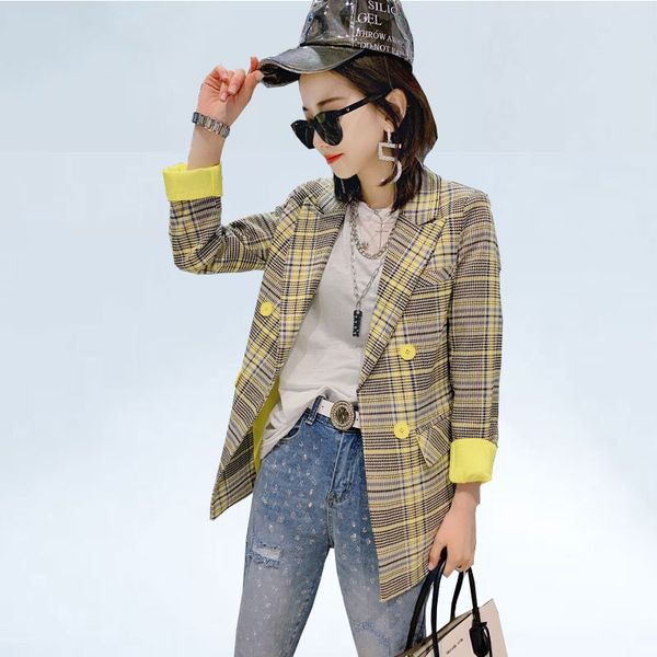 elegant plaid hit color women blazer lapel long sleeve button slim coat female fashion 2019 summer women blazers and jacket, White;black
elegant plaid hit color women blazer lapel long sleeve button slim coat female fashion 2019 summer women blazers and jacket, White;black