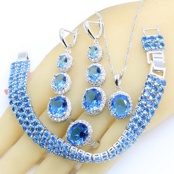 light blue semi-precious 925 silver jewelry sets for women wedding bracelet necklace pendant earrings ring with gift box
light blue semi-precious 925 silver jewelry sets for women wedding bracelet necklace pendant earrings ring with gift box