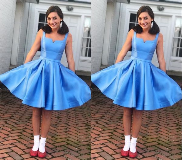 cute simple blue knee length ball gown homecoming prom dress square neck with straps satin ruched homecoming graduation party dress cheap, Blue;pink
cute simple blue knee length ball gown homecoming prom dress square neck with straps satin ruched homecoming graduation party dress cheap, Blue;pink