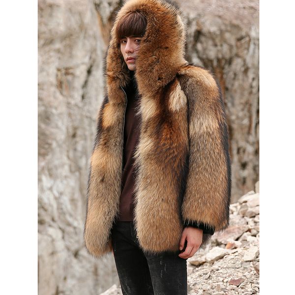 2019 new mens brown raccoon fur coat fur coat sheepskin jacket hooded leather jacket mens winter coats, Black
2019 new mens brown raccoon fur coat fur coat sheepskin jacket hooded leather jacket mens winter coats, Black