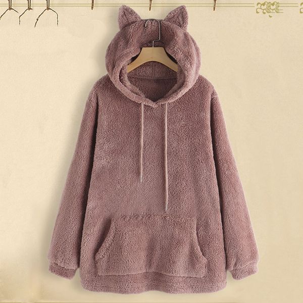 womens fleece embroidery hoodies sweatshirt warm pocket pullovers cat ear plus size hoodie blouse sweat femme button, Black
womens fleece embroidery hoodies sweatshirt warm pocket pullovers cat ear plus size hoodie blouse sweat femme button, Black