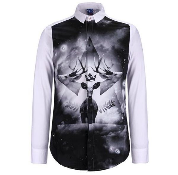 men's korean new boutique special personality europe and the united states spring autumn creative 3d lion pattern animal print shirt /, White;black
men's korean new boutique special personality europe and the united states spring autumn creative 3d lion pattern animal print shirt /, White;black