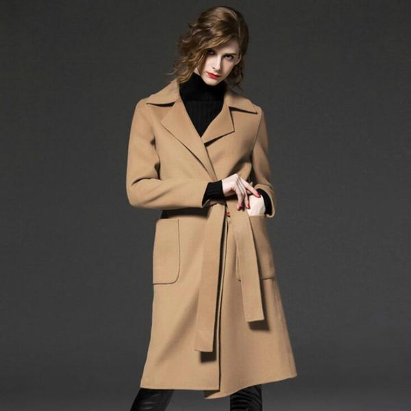 2019 new winter europe and america large size women's windbreaker long woolen coat female autumn and winter coat, Black
2019 new winter europe and america large size women's windbreaker long woolen coat female autumn and winter coat, Black