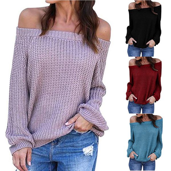 2020 autumn and winter off-shoulder sweater pure color pullover lantern sleeve sweater women women pullover, White;black
2020 autumn and winter off-shoulder sweater pure color pullover lantern sleeve sweater women women pullover, White;black