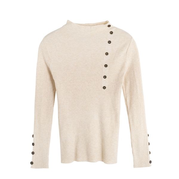 autumn&winter knitted sweaters slim long sleeve o-neck buttons solid color sweaters, White;black
autumn&winter knitted sweaters slim long sleeve o-neck buttons solid color sweaters, White;black