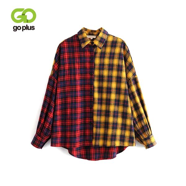 goplus korean style red yellow patchwork plaid blouses shirts women loose oversized spring long sleeve blusas camisa feminina, White
goplus korean style red yellow patchwork plaid blouses shirts women loose oversized spring long sleeve blusas camisa feminina, White