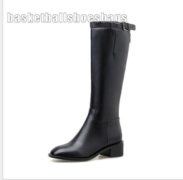 autumn and winter new style knee-high boots female thick with wild long boots, Black
autumn and winter new style knee-high boots female thick with wild long boots, Black
