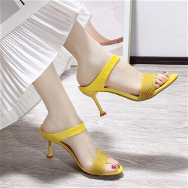2020 thin high heel slippers women knit open toe summer shoes women elegant stiletto heels slip-on sandals outdoor slides, Black
2020 thin high heel slippers women knit open toe summer shoes women elegant stiletto heels slip-on sandals outdoor slides, Black