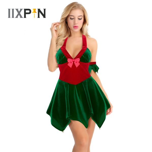 iixpin women christmas dress cosplay costumes soft velvet neck haltered fancy dress with arm cuffs christmas party women, Black;red
iixpin women christmas dress cosplay costumes soft velvet neck haltered fancy dress with arm cuffs christmas party women, Black;red