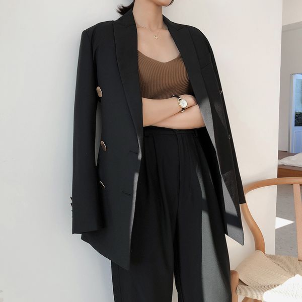2020 new fashion spring and autumn double metal breasted full sleeves slim high waist blazer female u875, White;black
2020 new fashion spring and autumn double metal breasted full sleeves slim high waist blazer female u875, White;black