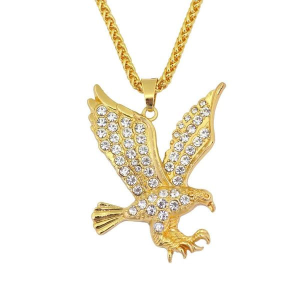 hip hop eagle diamonds pendant necklaces for men western golden alloy bird luxury necklace stainless steel cuban chain animal jewelry, Silver
hip hop eagle diamonds pendant necklaces for men western golden alloy bird luxury necklace stainless steel cuban chain animal jewelry, Silver
