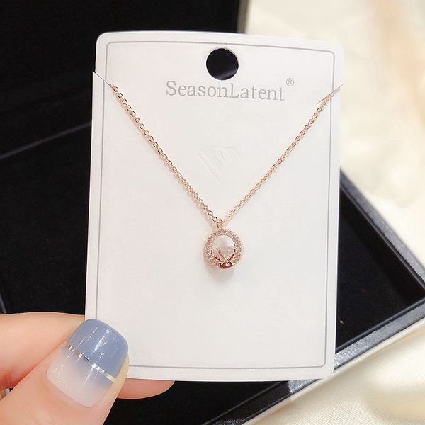 migga micro paved cubic zircon crystal necklace rose gold color fashion women chain jewelry, Silver
migga micro paved cubic zircon crystal necklace rose gold color fashion women chain jewelry, Silver