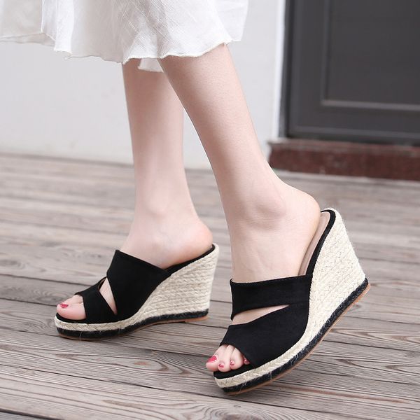 sandals women's summer fashion foot wear peep toe ladies platform wedge heels slingback sandal, Black
sandals women's summer fashion foot wear peep toe ladies platform wedge heels slingback sandal, Black