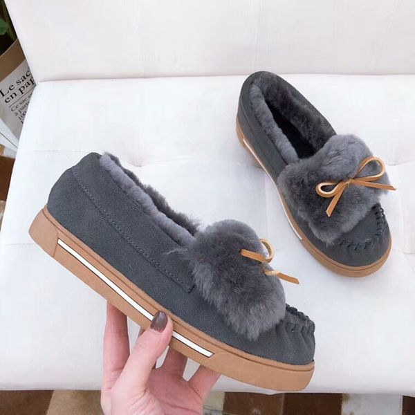winter flat women's shoes frosted cowhide wool warm flats bow large size boat shoes padded casual women shoe ballet flats, Black
winter flat women's shoes frosted cowhide wool warm flats bow large size boat shoes padded casual women shoe ballet flats, Black